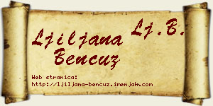 Ljiljana Bencuz vizit kartica